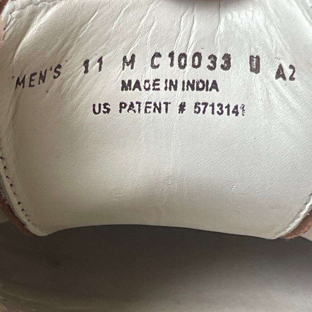 Cole Haan Nike Air Men's 11 M Brown Blue Leather Wingtip Brogue C10038 - Picture 3 of 8
